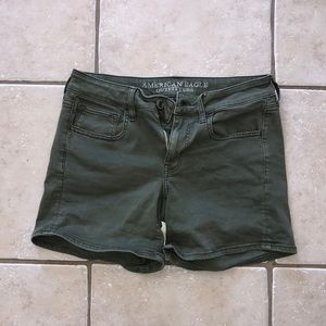 Green Jean Shorts American Eagle